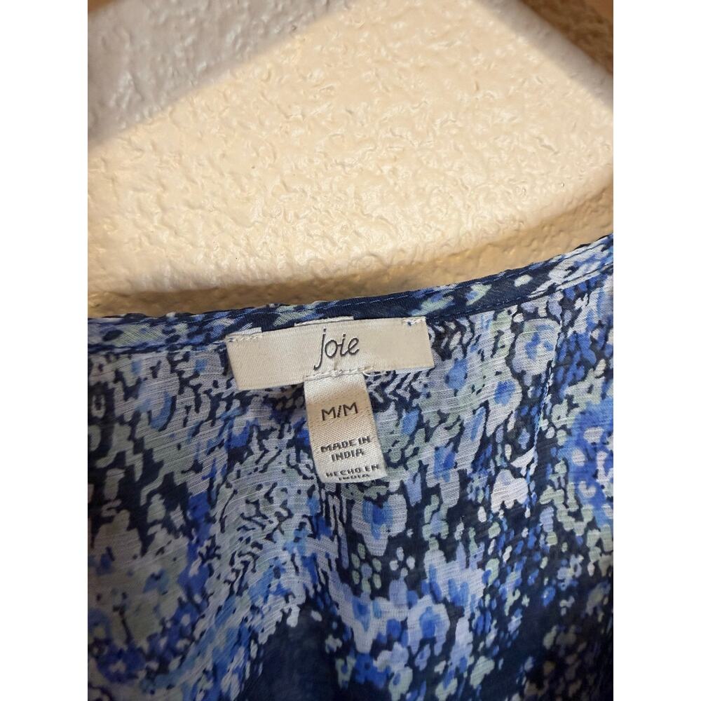 Joie Cottage Core Floral Paisley Tiered Midi Long Sleeve Summer Dress Medium - Picture 5 of 12